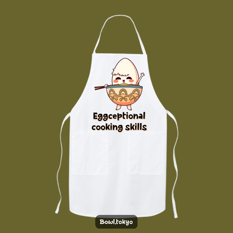 Funny Chef Ramen Bowl Apron: Egg Balancing Determination Gift