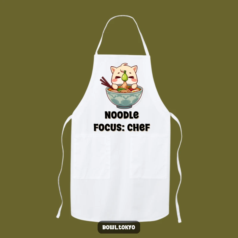 Funny Ramen Bowl Apron - Cook Up Laughs With This Focused Noodle Chef Gift