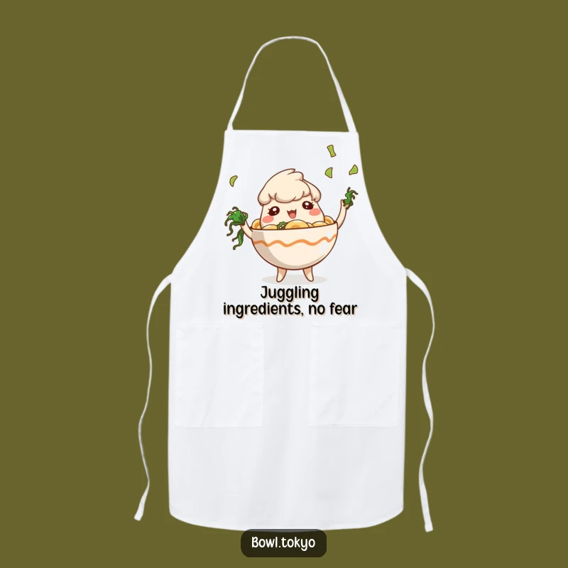 Funny Chef Ramen Bowl Apron: Playful Seaweed Juggling Gift