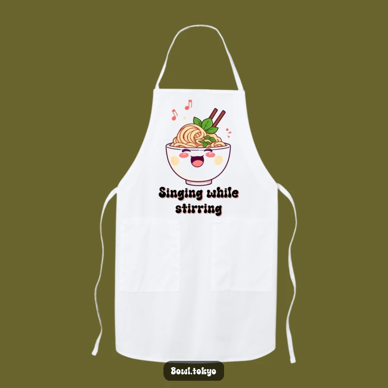 Funny Singing Ramen Apron - Kitchen Serenade Chef