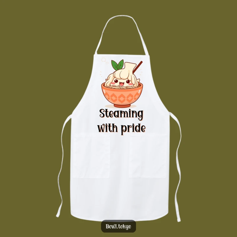 Funny Kawaii Ramen Sigh Apron: Steamy Noodle Bowl Chef, Perfect Funny Gift