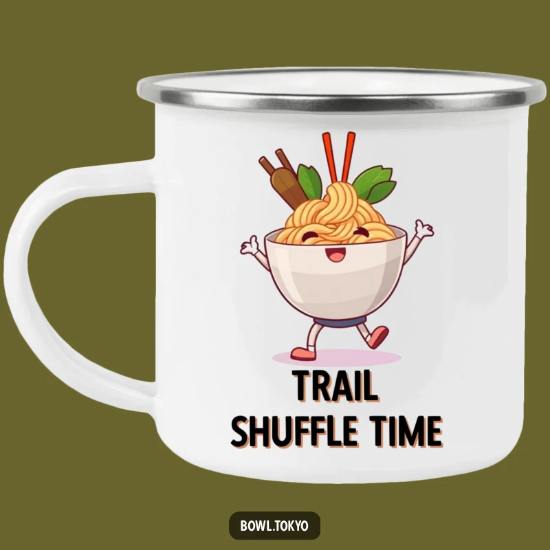 Funny Happy Ramen Camping Mug: Adventure Shuffle Ready