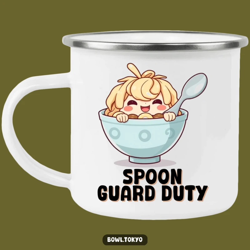 Funny Ramen Bowl Camping Mug - Adventure With Mischief, Cheeky Noodle Cup Gift