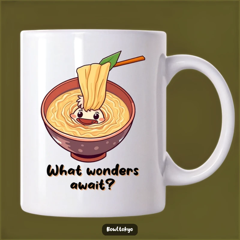 Funny Curious Ramen Vortex Mug: Explore Flavor with This Humorous Brew Holder