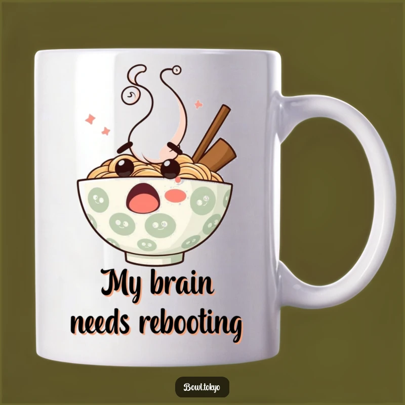 Funny Surprised Ramen Bowl Mug - Hilarious Cartoon Character Gift Idea