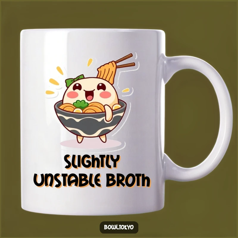 Funny Wobbling Ramen Bowl Mug: Hilarious Character for a Giggling Morning