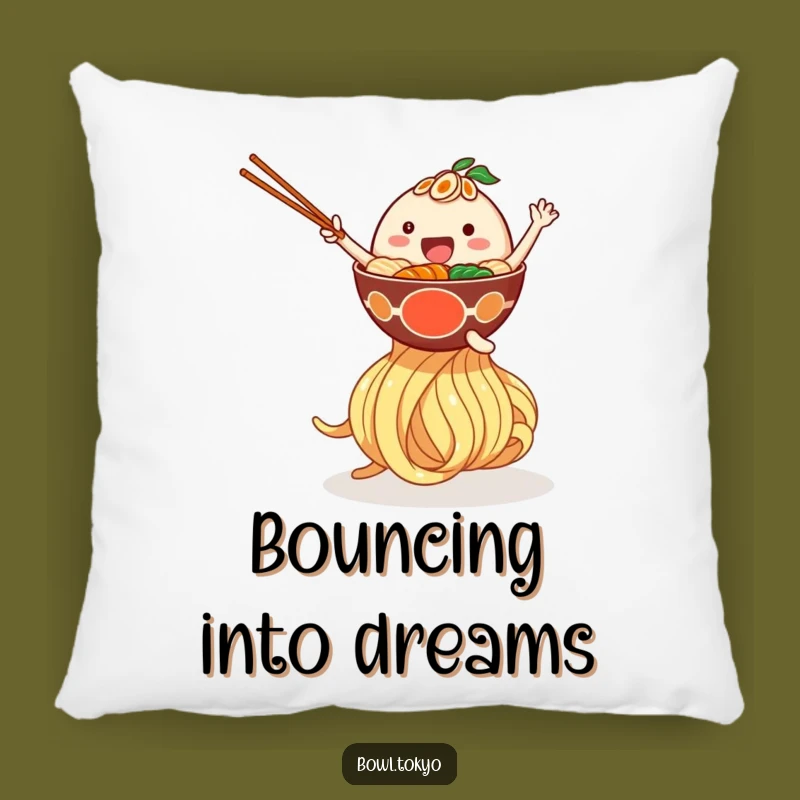 Funny Bouncing Ramen Pillow - Giant Noodle Noodle Bowl Cushion