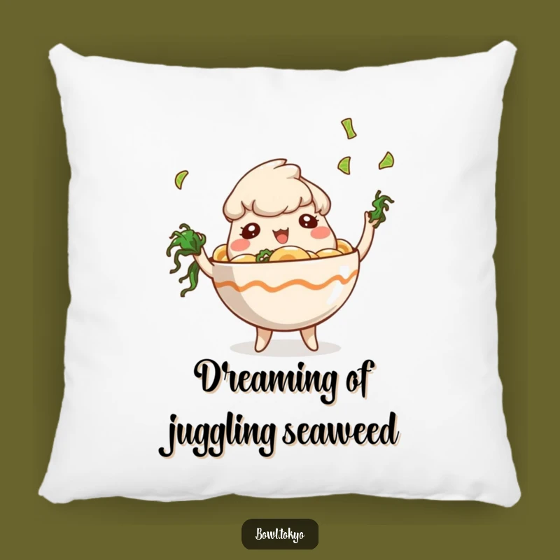 Funny Comfort Ramen Bowl Pillow: Playful Seaweed Juggling Cushion