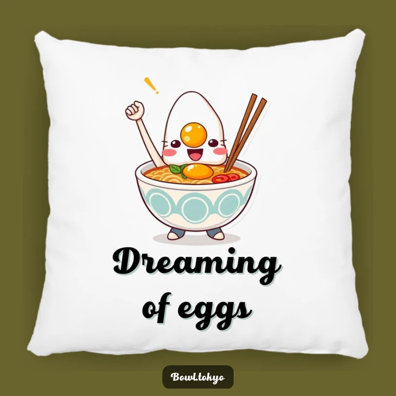 Funny Kawaii Ramen Pillow: Triumphant Noodle Bowl Character, Cozy Funny Gift