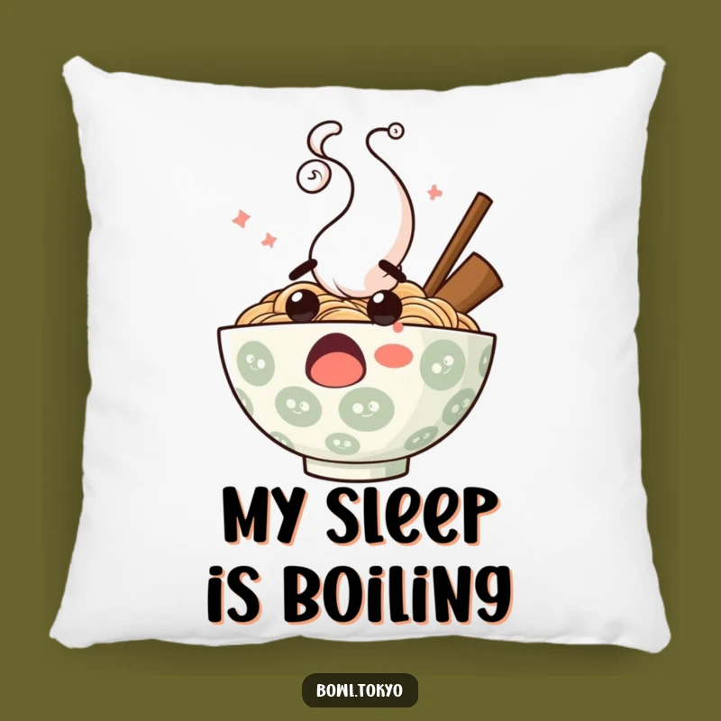 Funny Surprised Ramen Pillow - Comfy Noodle Cushion