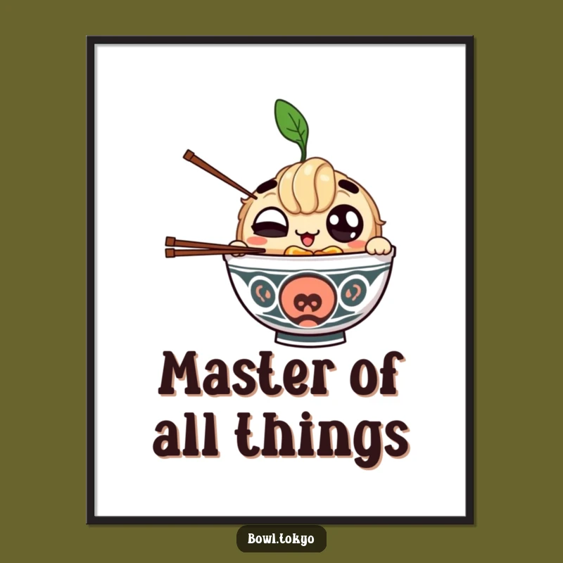 Funny Winking Ramen Digital Art - Juggling Chopsticks Noodle Bowl Download