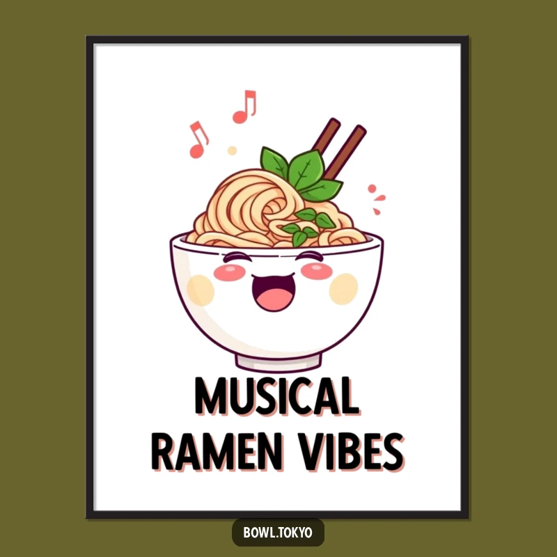 Funny Singing Ramen Digital Art - Instant Musical Download