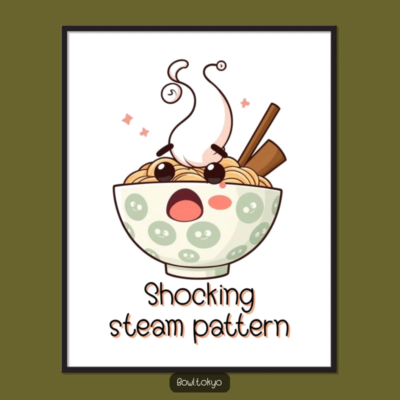 Funny Surprised Ramen Digital Art - Instant Noodle Humor Download