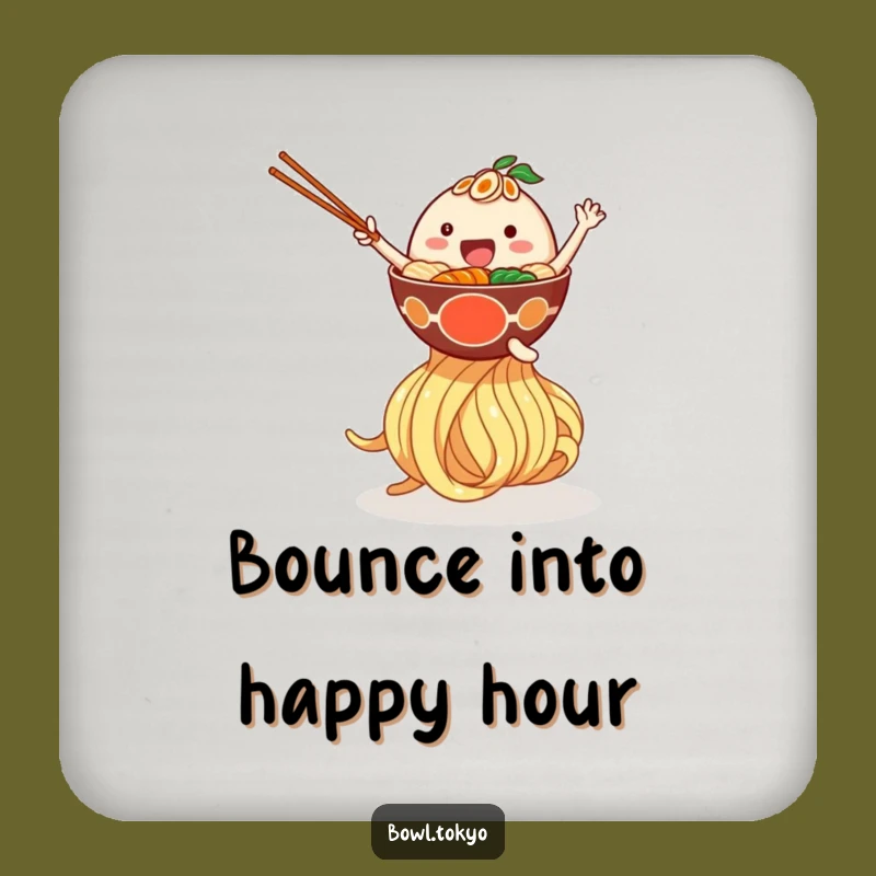 Funny Bouncing Ramen Drink Coaster - Giant Noodle Protector