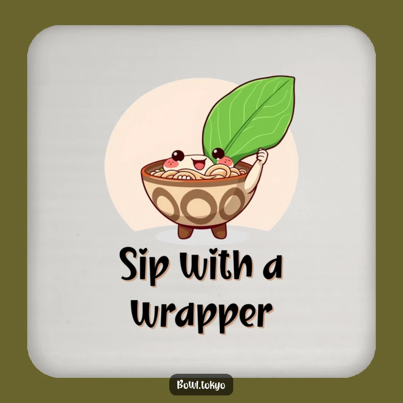 Funny Happy Ramen Nori Coasters: Protect Tables with Humorous Charm