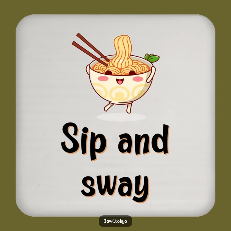 Funny Playful Ramen Coaster Set - Protect Surfaces Joyfully