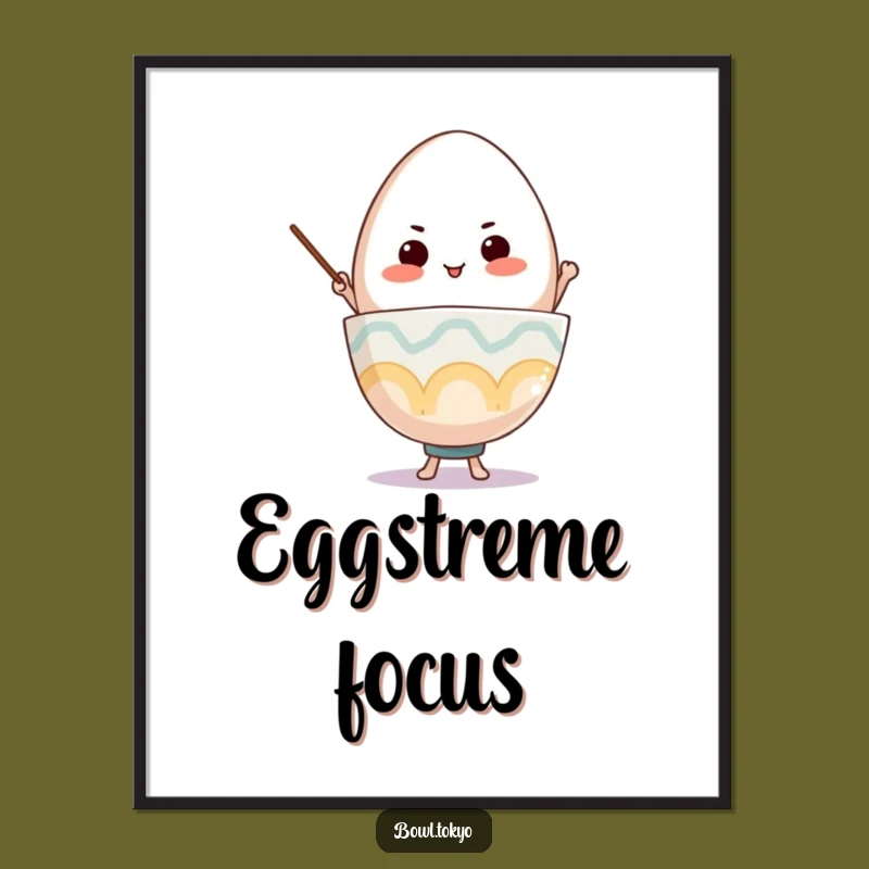 Funny Ramen Balance Poster, a Determined and Inspiring Wall Art Gift