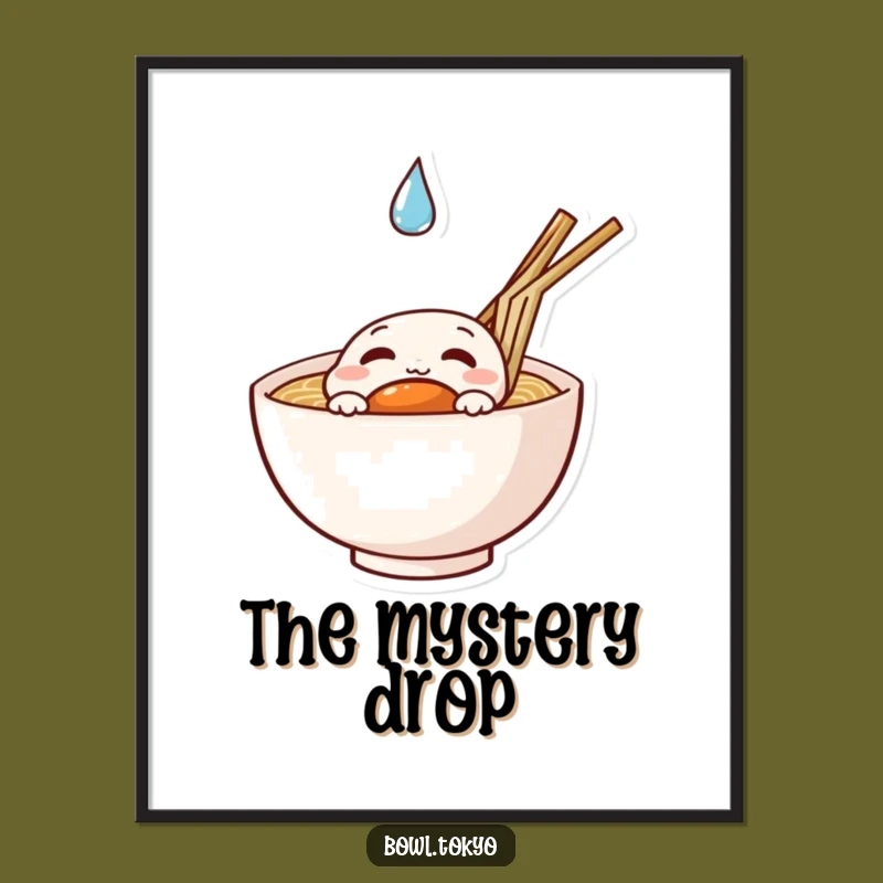 Funny Curious Ramen Poster: Intriguing Art for Your Wall