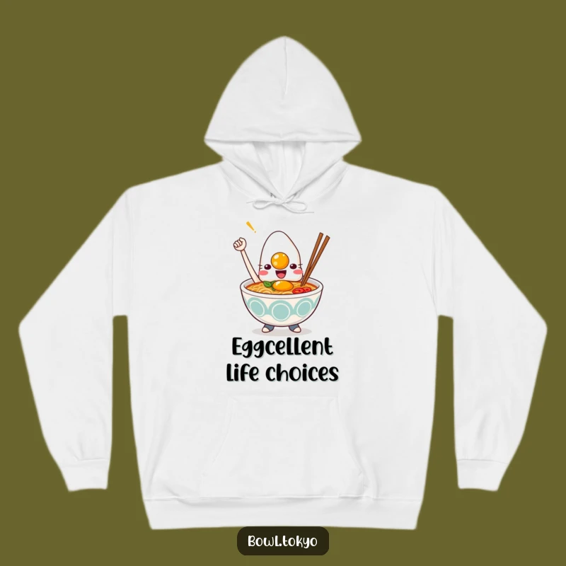 Funny Kawaii Ramen Hoodie: Triumphant Noodle Bowl Character, Cozy Funny Gift
