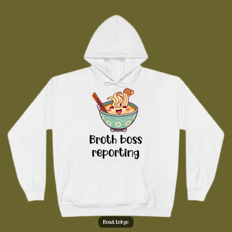 Funny Cozy Ramen Greeting Hoodie, a Warm and Friendly Gift for All