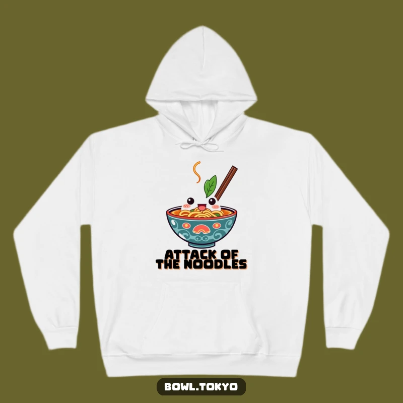 Funny Kawaii Ramen Bowl Hoodie: Stay Determined and Cozy, a Perfect Funny Gift