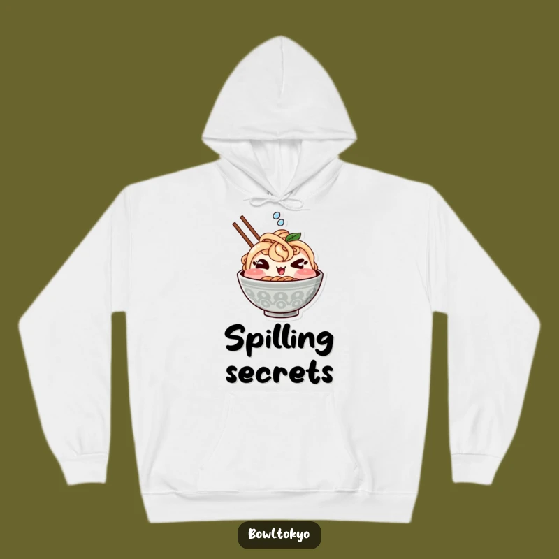 Funny Kawaii Ramen Hoodie - Cozy Winking Bowl Splash, Warm & Humorous Comfort Gift