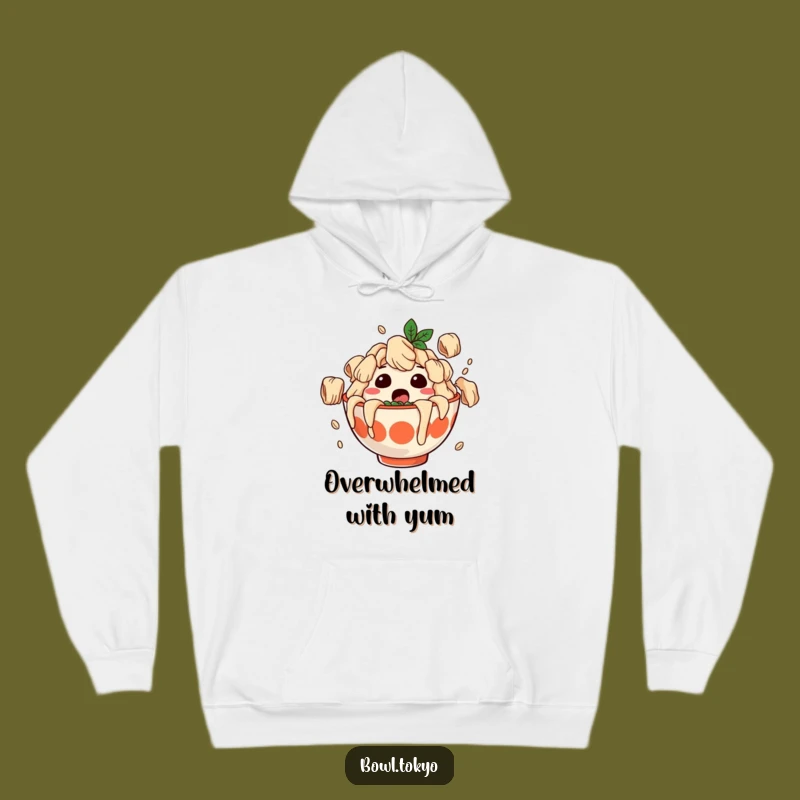 Funny Surprised Ramen Hoodie - Dumpling Shower Noodle Bowl Sweatshirt