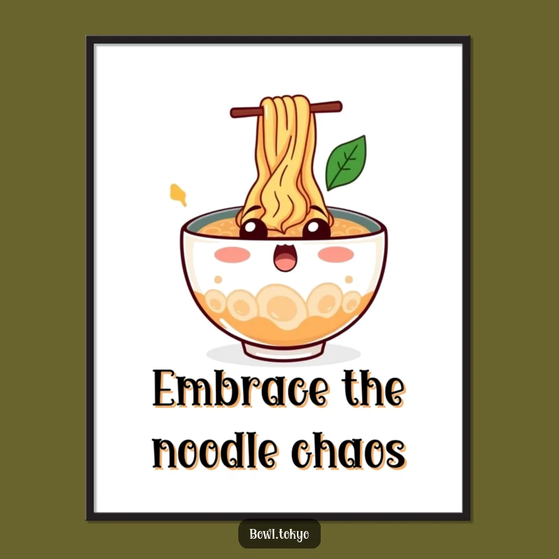 Free Printable Ramen Wall Art: Surprised Noodle Splash for a Lively Kitchen Decor