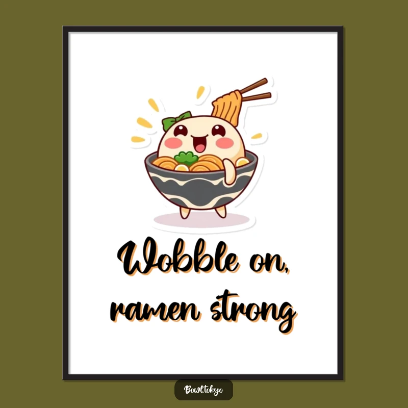 Free Printable Wall Art: Wobbly Ramen Funny Downloadable Art for Playful Decor