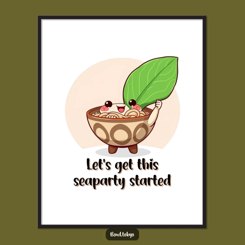 Free Printable Wall Art: Ramen Bowl Nori Offering - Quirky Downloadable Decor