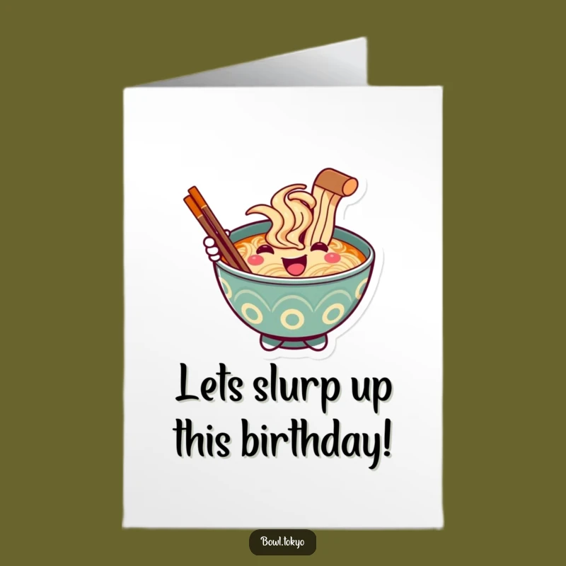 Free Printable Birthday Ramen Card: Chopstick Greeting - Funny Downloadable Gift!