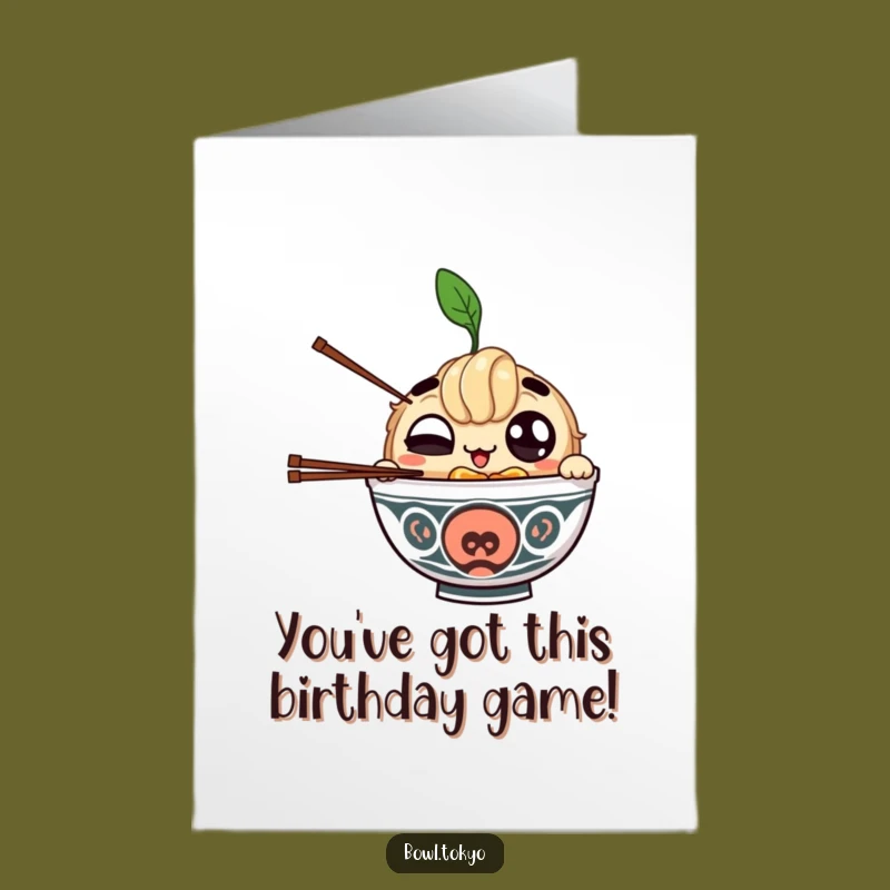 Wacky Ramen Birthday Card Free Printable: Juggling Chopstick Fun!