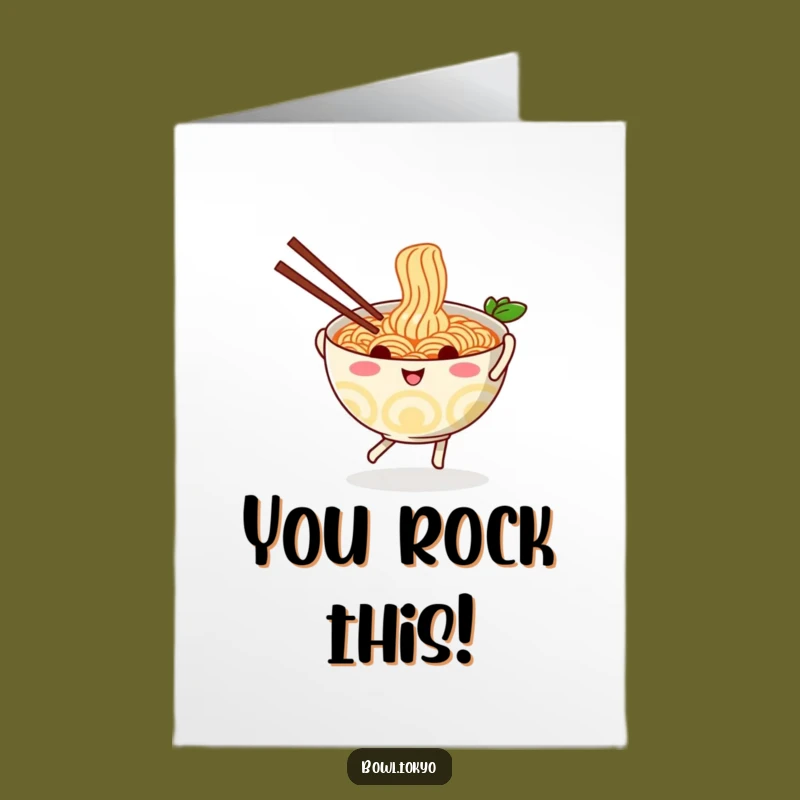 Dancing Free Printable Ramen Congrats Card: Noodle Bowl Celebration, Lively Downloadable Gift