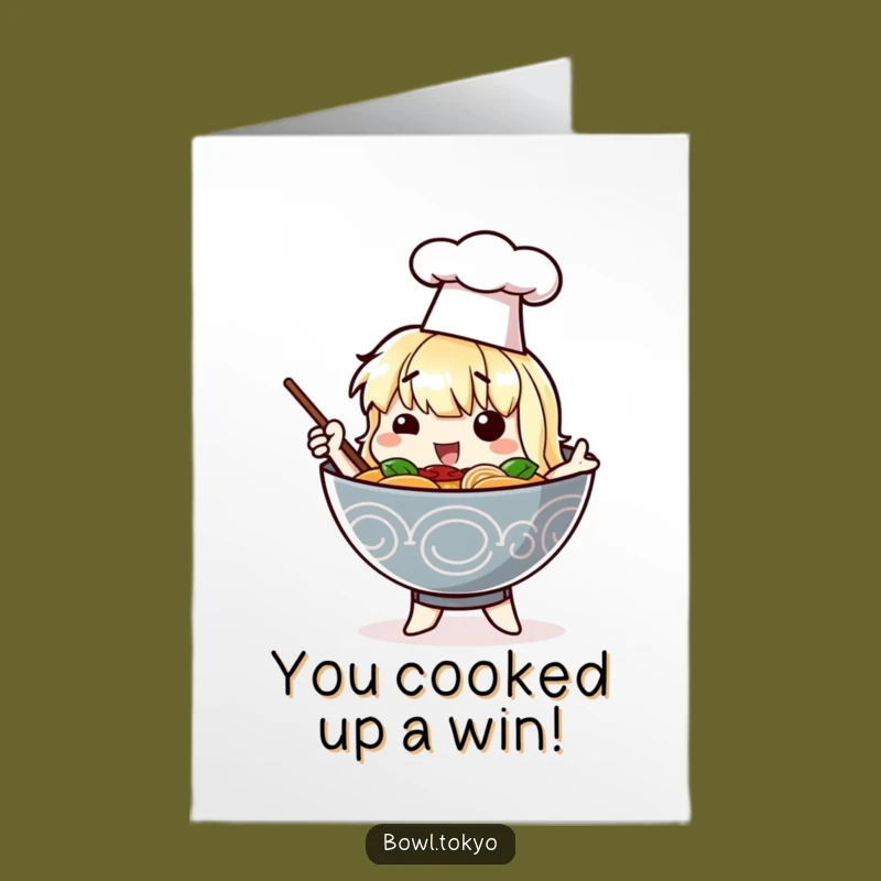 Free Printable Chef Ramen Congrats: Dramatic Victory Pose!