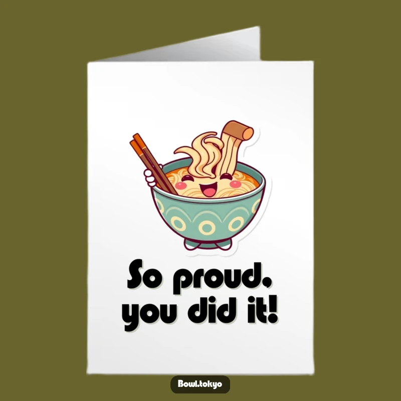 Free Printable Ramen Congrats Card: Chopstick Hello - Funny Downloadable Gift!