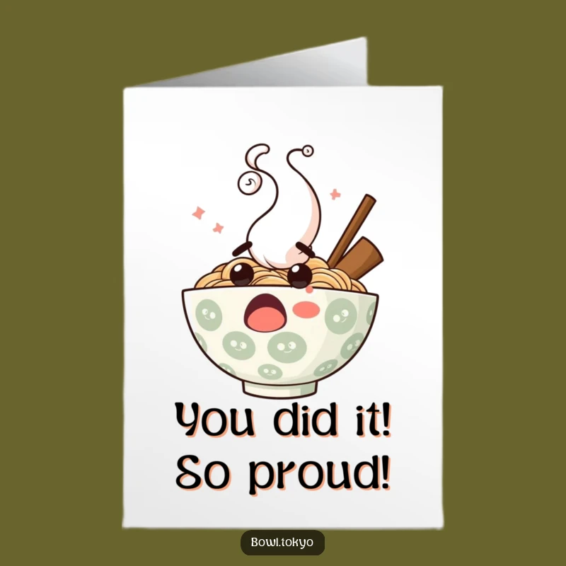 Free Printable Ramen Congrats Card: Shocked Noodle Bowl, Amazing Downloadable Celebration