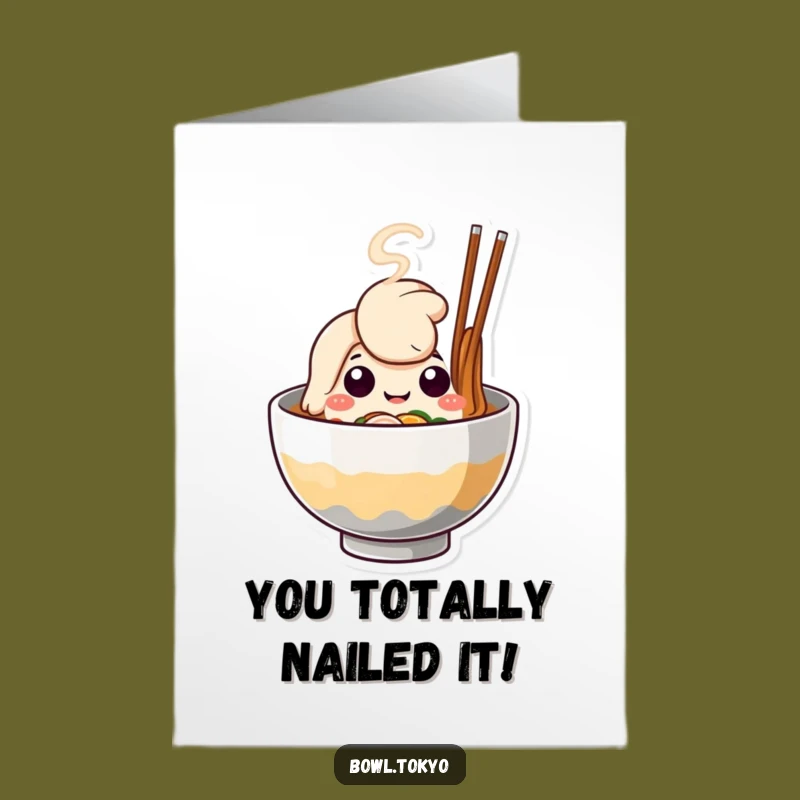Free Printable Ramen Congratulations Card: Cute Noodle Bowl - Funny Downloadable Gift!