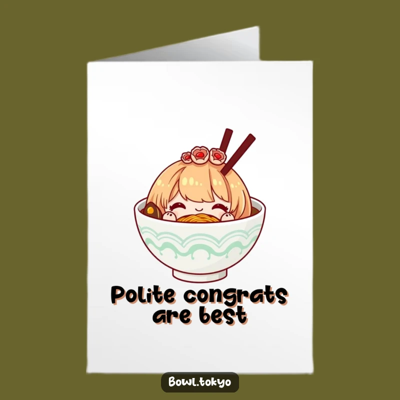 Free Printable Ramen Hairpiece: Polite Congratulations Downloadable Card Gift