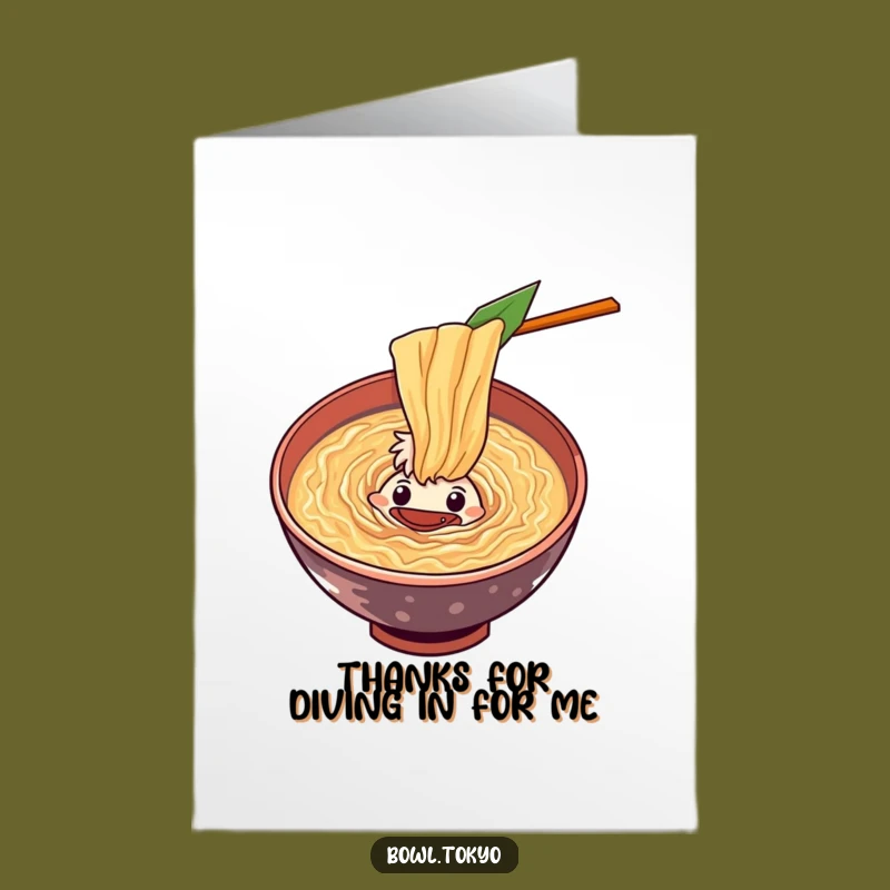 Free Printable Ramen Thank You Card: Soup Vortex - Funny Downloadable Gift