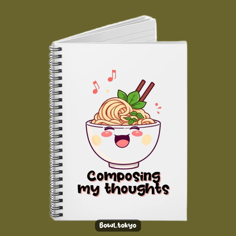 Funny Singing Ramen Notebook - Journal for Musical Notes
