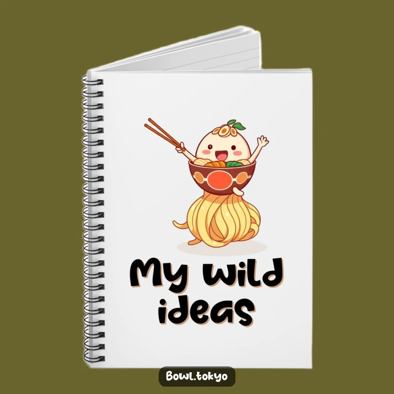 Funny Bouncing Ramen Notebook - Giant Noodle Noodle Bowl Journal