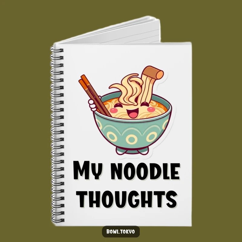 Funny Friendly Ramen Bowl Notebook, a Cute Gift for Jotting Notes