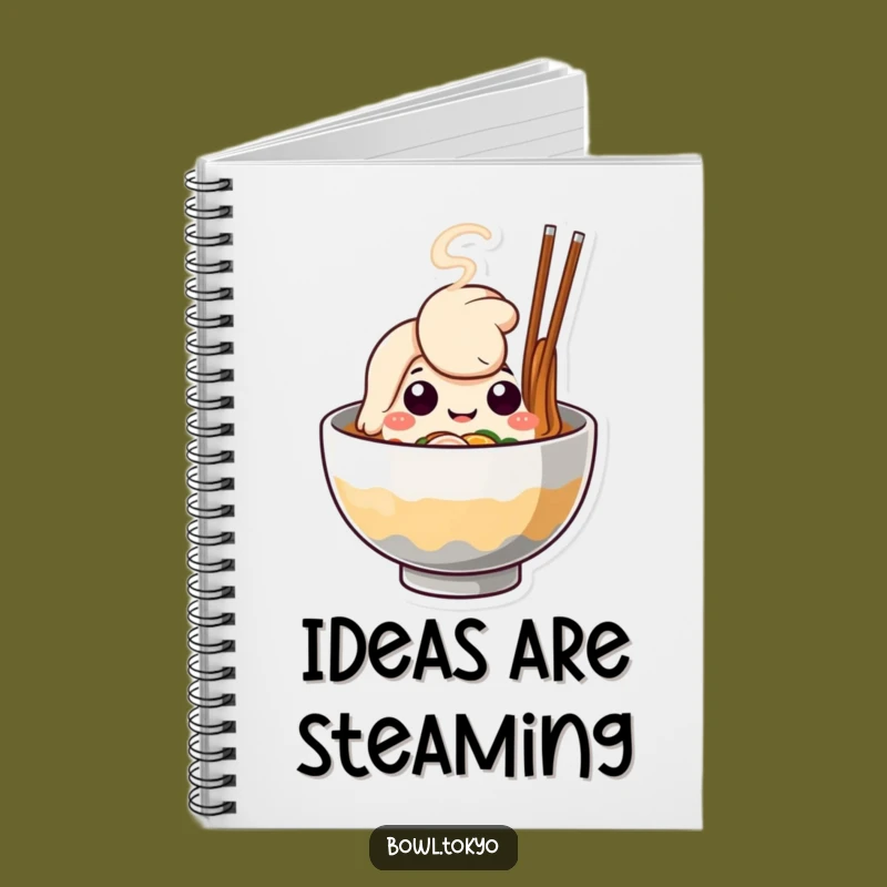 Funny Joyful Ramen Bowl Notebook, a Cute and Inspiring Gift for Writers