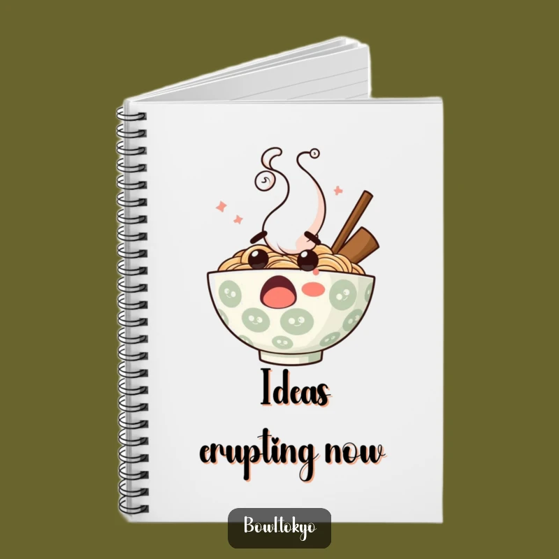 Funny Surprised Ramen Notebook - Journal for Noodle Lovers