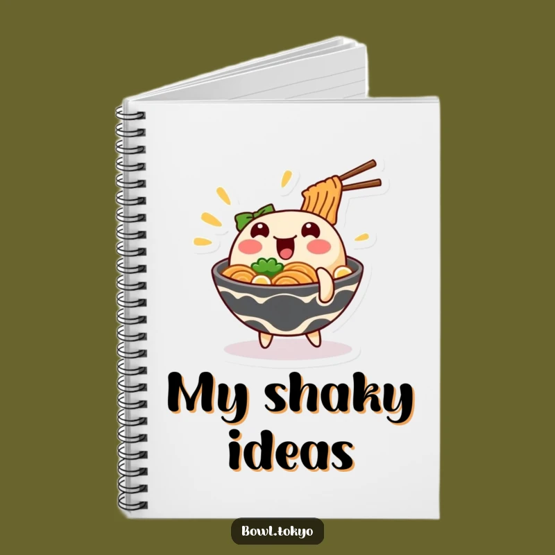 Funny Wobbling Ramen Notebook: Capture Ideas Mid-Wobble