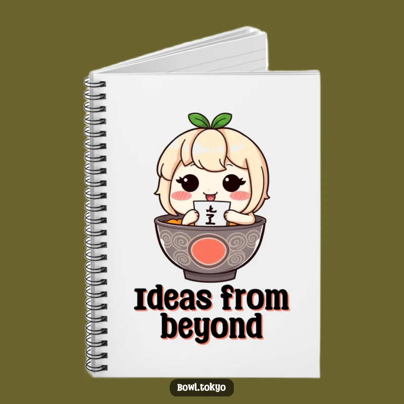 Funny Ramen Fortune Teller Notebook: Blushing Noodle Character Journal Gift