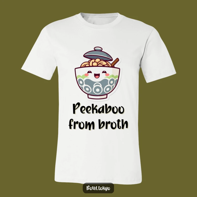 Funny Joyful Ramen T-Shirt - Happy Peek-a-Boo Tee, Perfect Gift