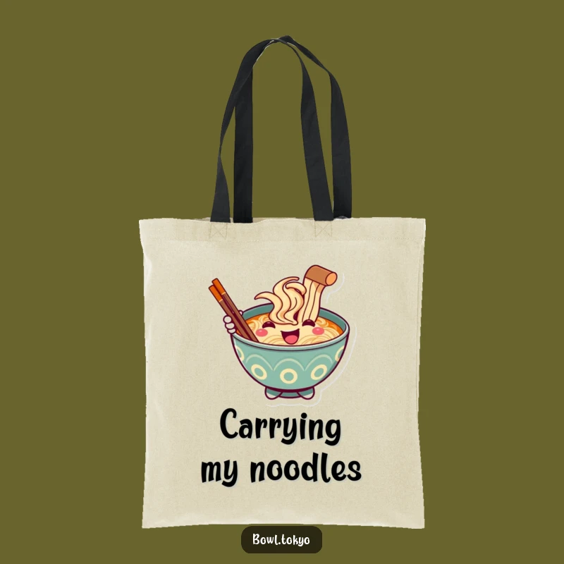 Funny Hello Ramen Bowl Tote Bag, a Cute and Handy Greeting Gift