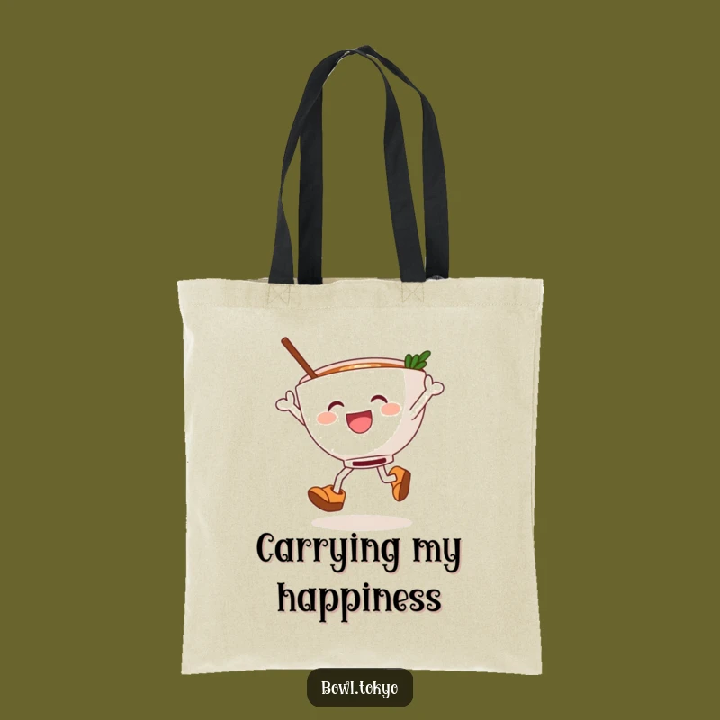 Funny Ramen Clog Dancer Tote Bag, Joyful Noodle Bowl Shopping Bag for Foodie Adventures and Gifts