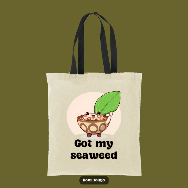 Funny Happy Ramen Nori Tote: Carry Your Goodies with Humorous Style